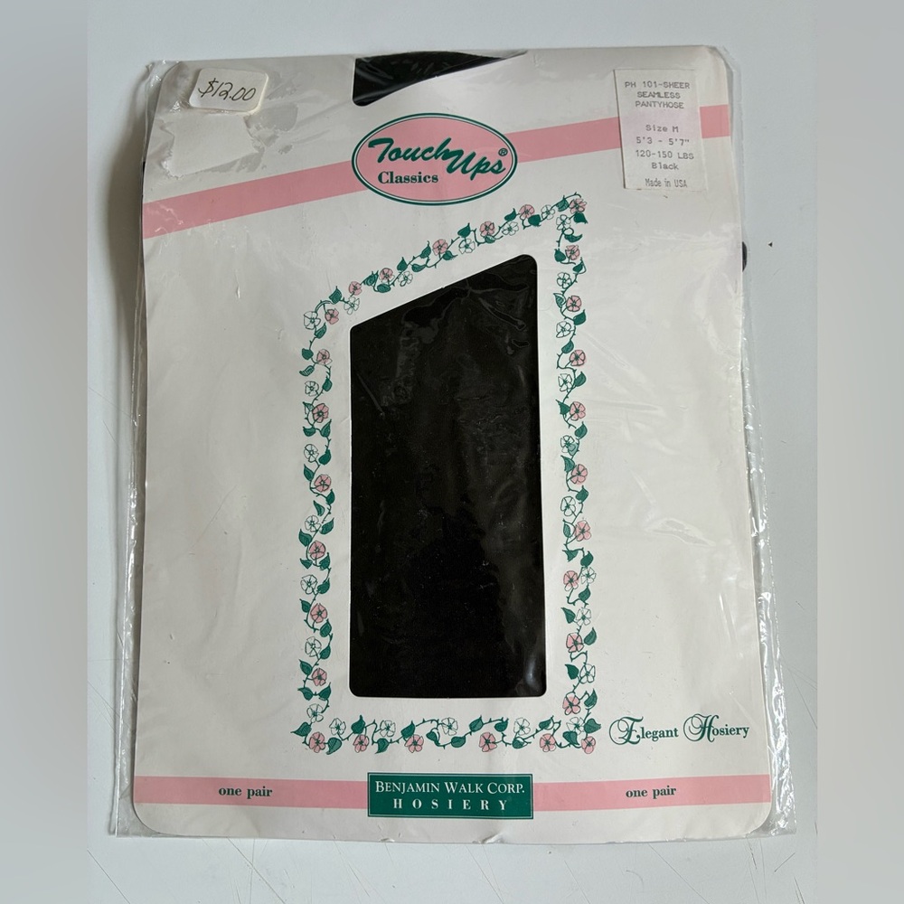 Touch Ups Classics Black Hosiery Medium
